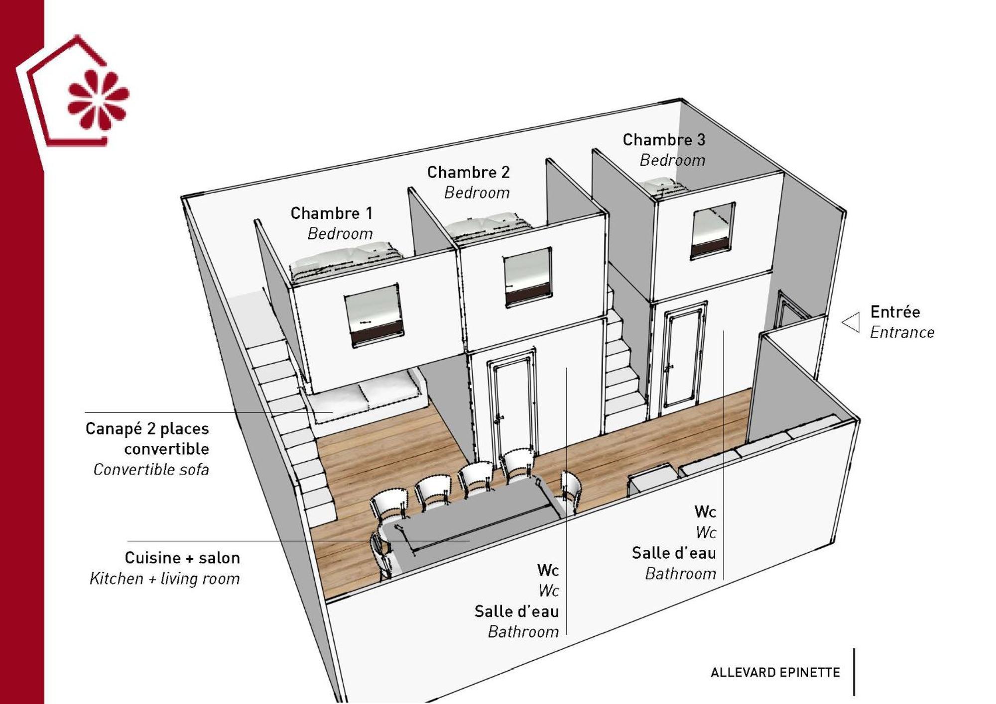 L'Epinette - Gite De Groupe Et Salle De Reception Apartment Allevard Ngoại thất bức ảnh